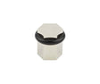 Burlington Hexagonal Floor Mounted Doorstops Polished Nickel