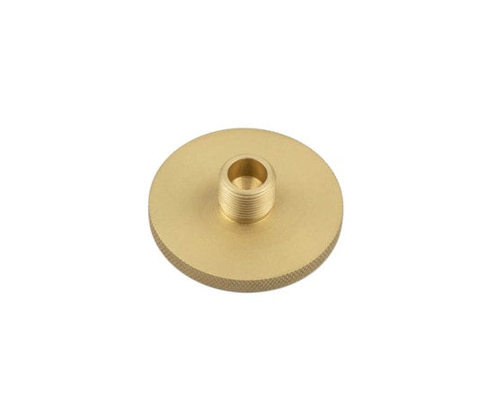 Burlington Knurled Bases to Suit Wall Mounted Doorstops 50mm Dia Satin Brass