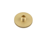 Burlington Knurled Bases to Suit Wall Mounted Doorstops 50mm Dia Satin Brass