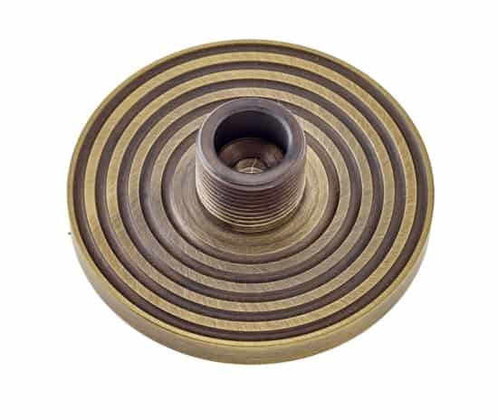 Burlington Reeded Bases to Suit Wall Mounted Doorstops Antique Brass