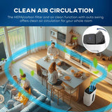 HOMCOM 6500mL Portable Dehumidifier with Air Purifier Filter, 24H Timer, 4 Modes, 22L/Day, for Home Laundry Basement