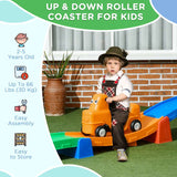 AIYAPLAY 3(m) Four-Piece Ride on Kids Roller Coaster w/ Non-Slip Steps, for Ages 2-5 Years - Multicoloured