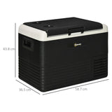 Outsunny 40L Portable Car Refrigerator - Grey and Black