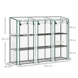 Outsunny 46 x 215cm Nine-Shelf Greenhouse