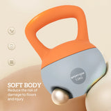 SPORTNOW 12KG Soft Kettlebell, Kettlebell with Non-Slip Handle for Home Gym, Weight Lifting, Strength Training, Orange/Grey