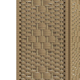 HOMCOM 3 Panel Folding Room Divider, Privacy Screen, Freestanding Paravent Partition Separator Natural Wood