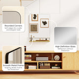 HOMCOM Wall Mirror with Wood Shelf - Black