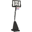 SPORTNOW Basketball Hoop Outdoor, Height Adjustable Basketball Hoop and Stand with Rebound System, Weighted Base, Portable on Wheels, 2.45-3.05m, for Teens, Juniors, Adults, Black