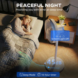 HOMCOM 40 cm Standing Fan, Cooling Floor Fan with 80 Oscillating, Adjustable Tilt and Height, 4 Speed, Remote Control, White