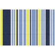 Outsunny Reversible Outdoor Rug, Waterproof Plastic Straw Mat for Backyard, Deck, RV, Picnic, Beach, Camping, 121 x 182 cm, Dark Blue and Yellow