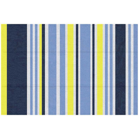 Outsunny Reversible Outdoor Rug, Waterproof Plastic Straw Mat for Backyard, Deck, RV, Picnic, Beach, Camping, 121 x 182 cm, Dark Blue and Yellow