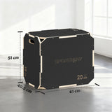 SPORTNOW Non-Slip Plyo Box, Corner-free Wooden Jump Box, 40.5 x 61 x 51 cm