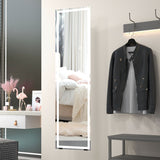 HOMCOM Standing Dressing Mirror with LED Lights, Wall Dressing Mirror for Bedroom with Dimmable and 3 Colour Lighting, White