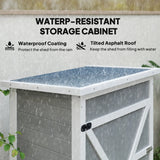 Outsunny Wooden Small Shed, Garden Storage Shed with Shelves and Bolt Latch, 75L x 56W x115H cm, Grey