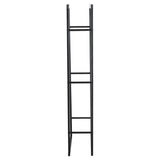 HOMCOM Metal Firewood Log Holder Tall Firewood Rack Indoor Outdoor Fireplace Wood Storage Shelf with Side Rails, Rust-Resistant, Black, 40W x 25D x 150H cm