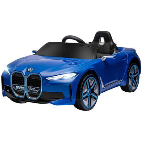 HOMCOM BMW i4 Licensed 12V Kids Electric Ride-On Car, Blue