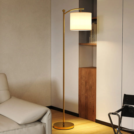 HOMCOM LED Floor Lamp with Remote Control - Gold Tone
