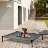 Elevated Pet Cot with Detachable Canopy Shade &amp; Sturdy Steel Frame-XL