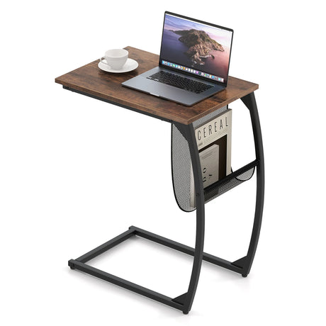 Side table with side pocket Industrial design laptop table C-shaped sofa table Coffee table