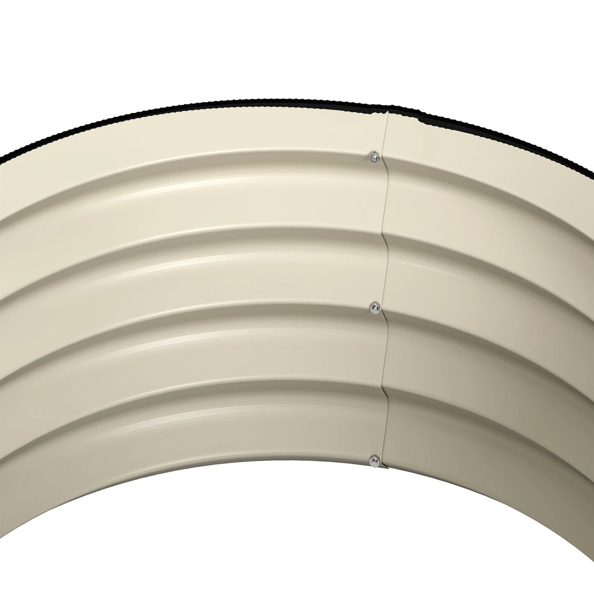 Outsunny Set of 2 Raised Garden Bed, Metal Planter Box with Safety Edging, Easy-to-assemble Stock Tank, Cream White