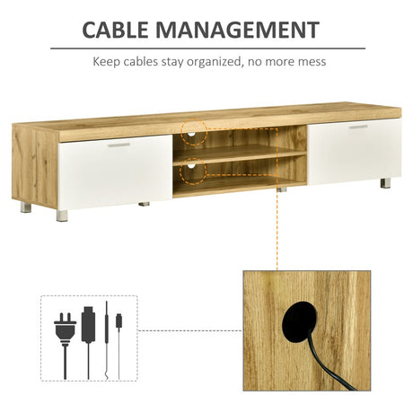 HOMCOM Modern TV unit Cabinet Entertainment Centre for TVs up to 90" w/ Cabinet Shelf for Living room Bedroom