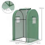 Outsunny 94 x 94cm Mini Portable Greenhouse - Green