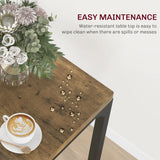 HOMCOM Three-Piece Minimal and Compact Dining Set, Rustic Brown
