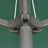 Outsunny 4.6M Sun Umbrella Canopy Double-sided Crank Sun Shade w/ Cross Base Dark Green