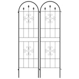 Outsunny Set of Two Spiral Anchor Garden Trellis Panels