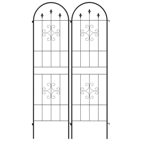 Outsunny Set of Two Spiral Anchor Garden Trellis Panels