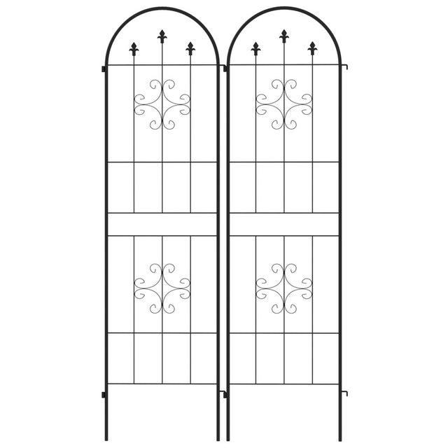 Outsunny Set of Two Spiral Anchor Garden Trellis Panels