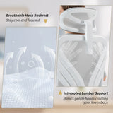 HOMCOM Ergonomic Office Chair with Foldable Backrest, 2D Headrest - Light Grey