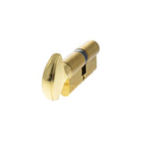 AGB Euro Profile 5 Pin Cylinder Key to Turn 35-35mm (70mm) - Polished Brass - Each