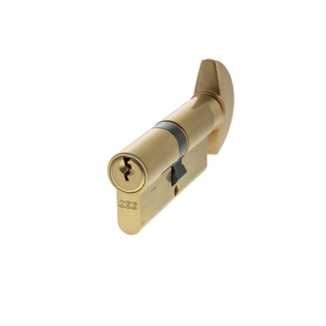 AGB Euro Profile 5 Pin Cylinder Key to Turn 35-35mm (70mm) - Satin Brass - Each