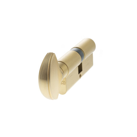 AGB Euro Profile 5 Pin Cylinder Key to Turn 35-35mm (70mm) - Satin Brass - Each