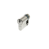 AGB Euro Profile 5 Pin Single Cylinder 30-10mm (40mm) - Satin Chrome - Each