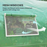 Outsunny Polyethylene Upgraded Structure Walk-in Polytunnel Greenhouse, 6 x 3(m), Green