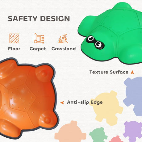 AIYAPLAY 6 PCS Balance Stepping Stones with Non-slip Edge, Indoor Outdoor Obstacle Courses for Kids Ages 3-8 Years, Multicoloured