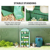Outsunny Four Shelf Mini Greenhouse - Green