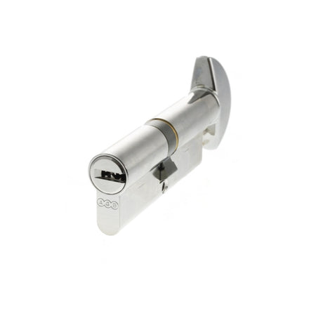 AGB Euro Profile 15 Pin Cylinder Key to Turn 40-40mm (80mm) - Polished Chrome - Each