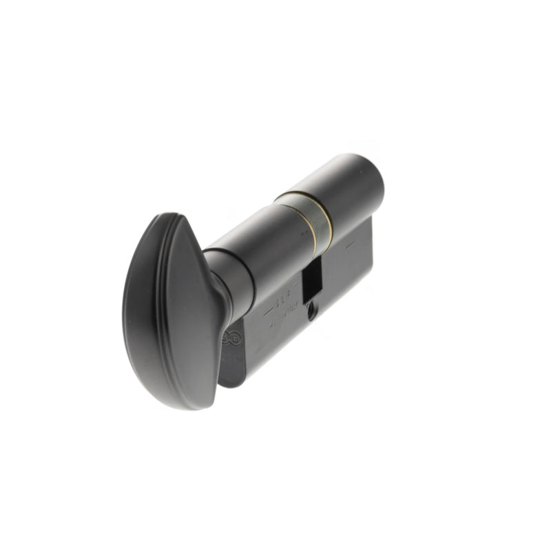 AGB Euro Profile 15 Pin Cylinder Key to Turn 35-35mm (70mm) - Matt Black - Each