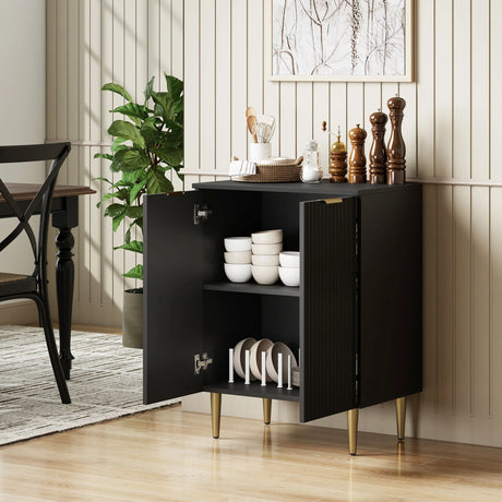 HOMCOM Adjustable Shelf Sideboard - Black