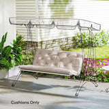 Outsunny Garden Bench Cushion, 2 Seater Swing Chair Cushion, Seat Pad with Ties for Indoor and Outdoor Use, 110 x 120 cm