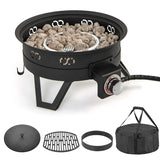 Camping 44cm 58000 BTU Propane Firepit Portable Gas Fire Pit