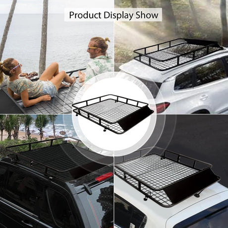 Car Roof Rack with Wind Shield for SUV & Truck Cars