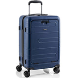 20 Inch Carry-on Luggage PC Hardside Suitcase TSA Lock with Front Pocket and USB Port-Navy