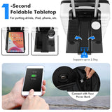 20 Inch Carry-on Luggage PC Hardside Suitcase TSA Lock with Front Pocket and USB Port-White
