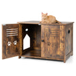 Cat Litter Box Enclosure with Double Louvered Doors
