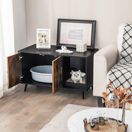 Modern Hidden Cat Litter Box Furniture for Indoor Cats