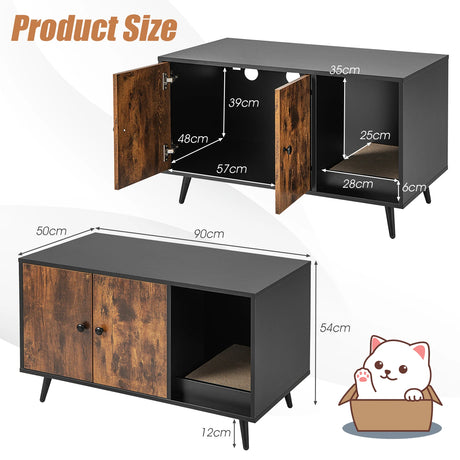 Modern Hidden Cat Litter Box Furniture for Indoor Cats